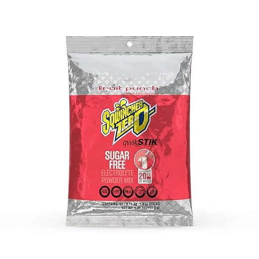 Sqwincher - 50/Bag Fruit Punch Sqwincher Qwik Stik