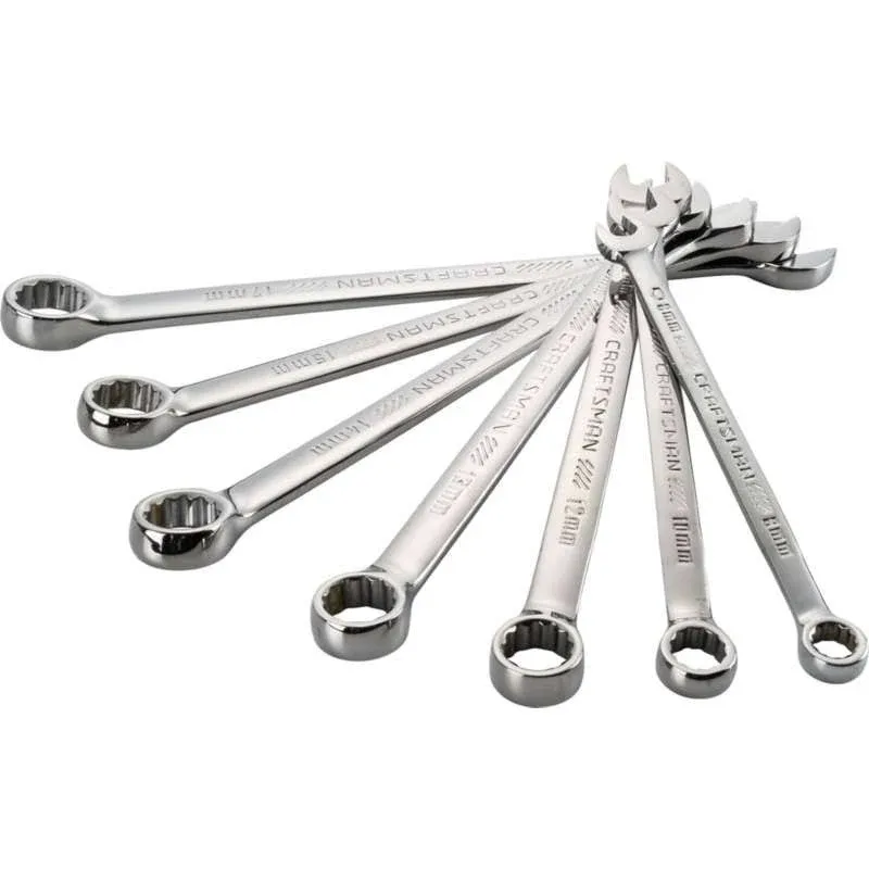 Craftsman CMMT12063L Long Panel Combination Wrench Set - Gunmetal (7-Pc) New