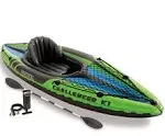 Intex Challenger K1 1-Person Inflatable Sporty Kayak and Pump