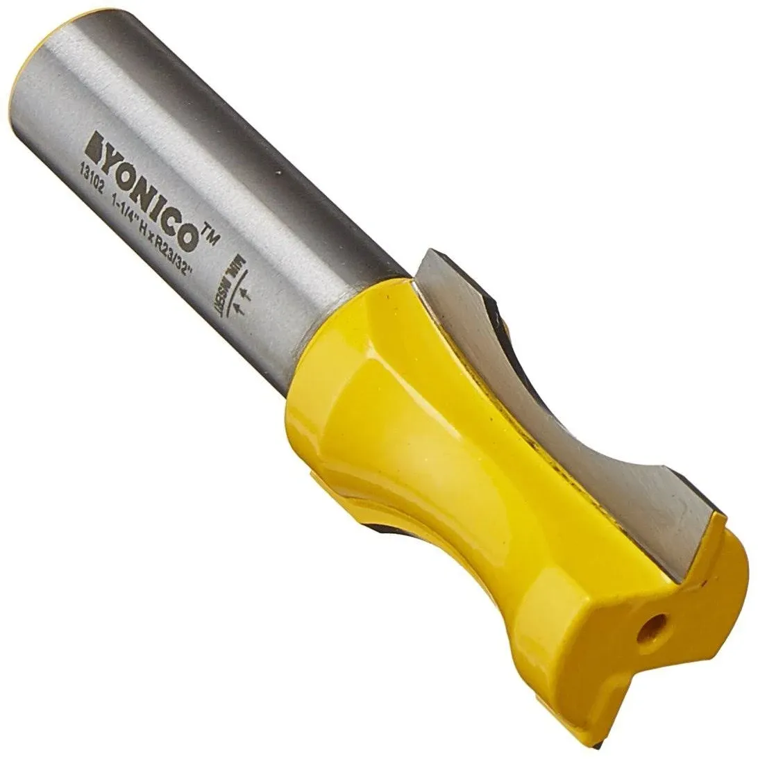 Yonico 13102 23/32-Inch Radius Convex Column/Face Molding Router Bit 1/2-Inch Shank