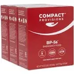 Compact Provisions BP-5s Emergency Food Supply - 3-Pack - Non-Perishable Survival Rations for Disaster Preparedness & Disaster K