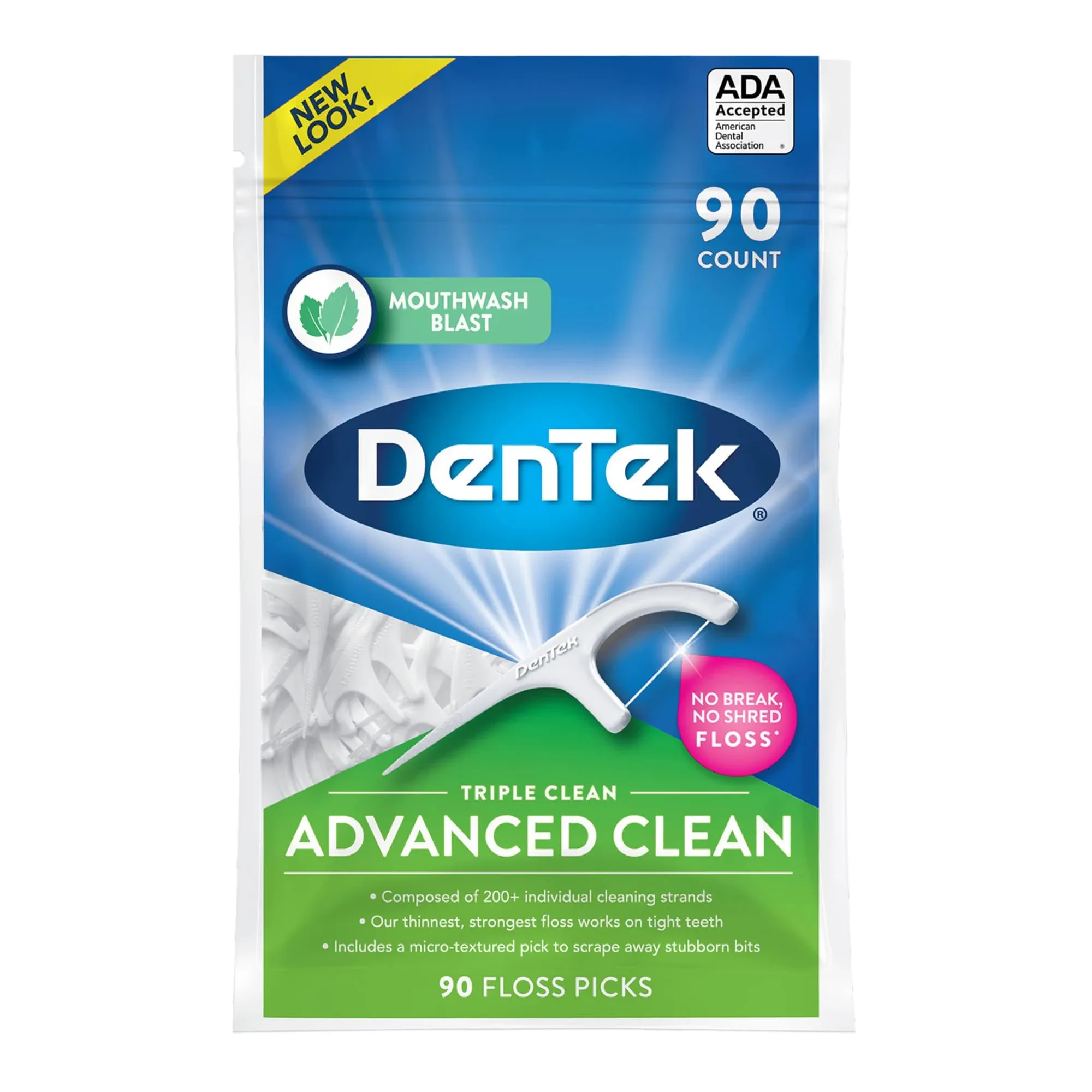 Dentek Triple Clean Mint Dental Floss Picks - 90 ct | by Fleet Farm