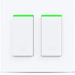 Smart Light Switch 2 Gang WiFi Smart Light Double Switch Work with Alexa, Goo...