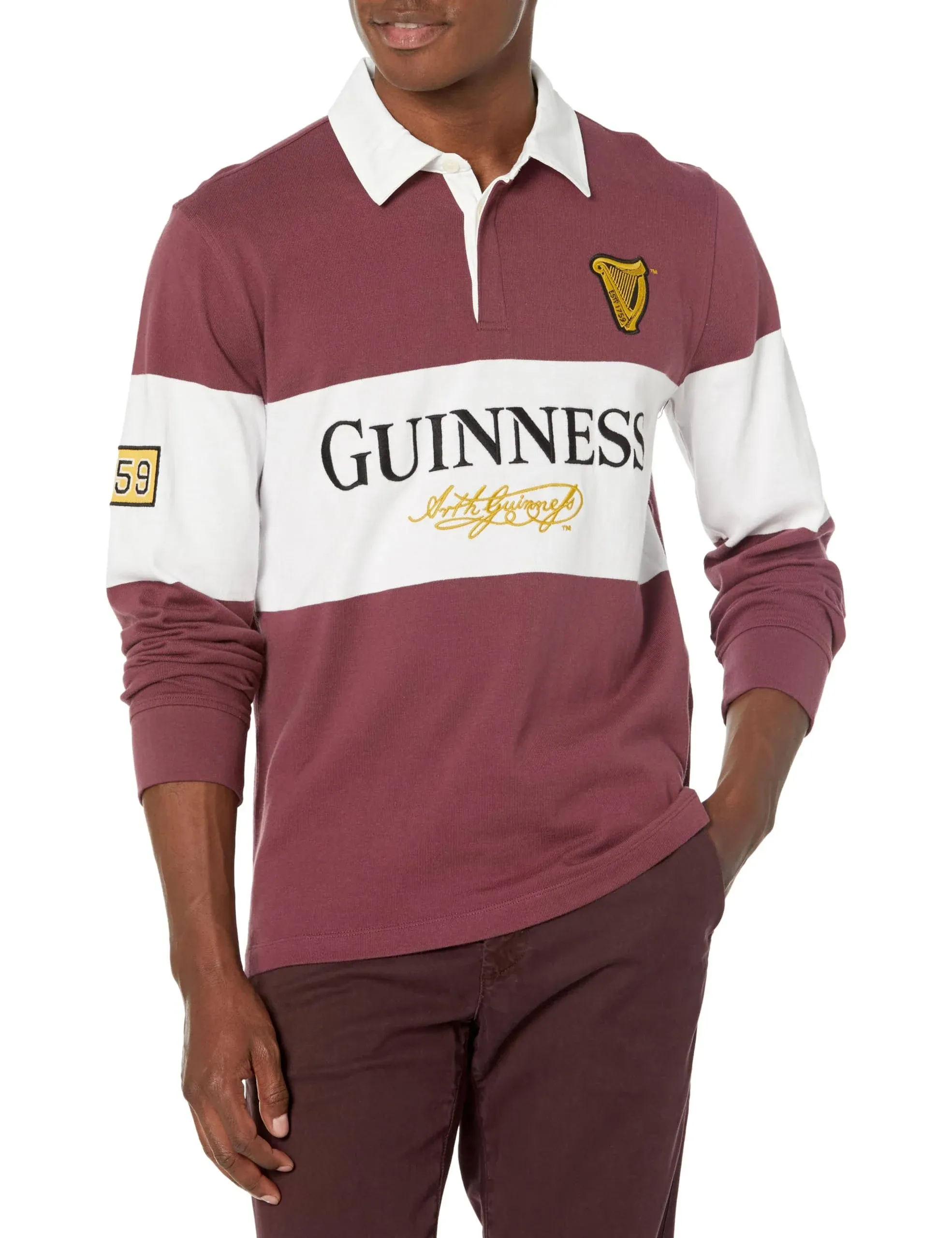 Lucky Brand Men's Guinness Color-Block Rugby Shirt