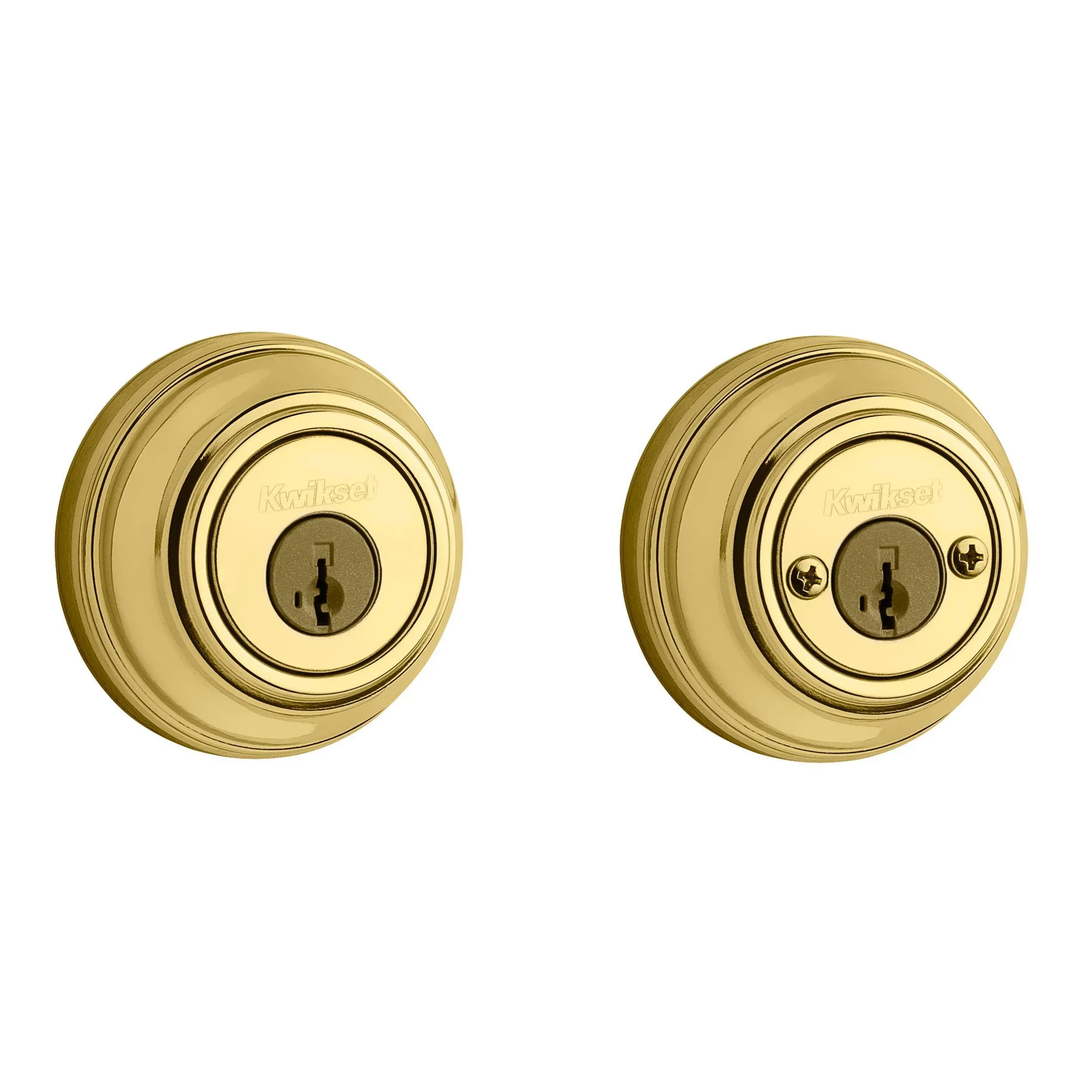 Kwikset Polished Brass SmartKey Double Cylinder Deadbolt