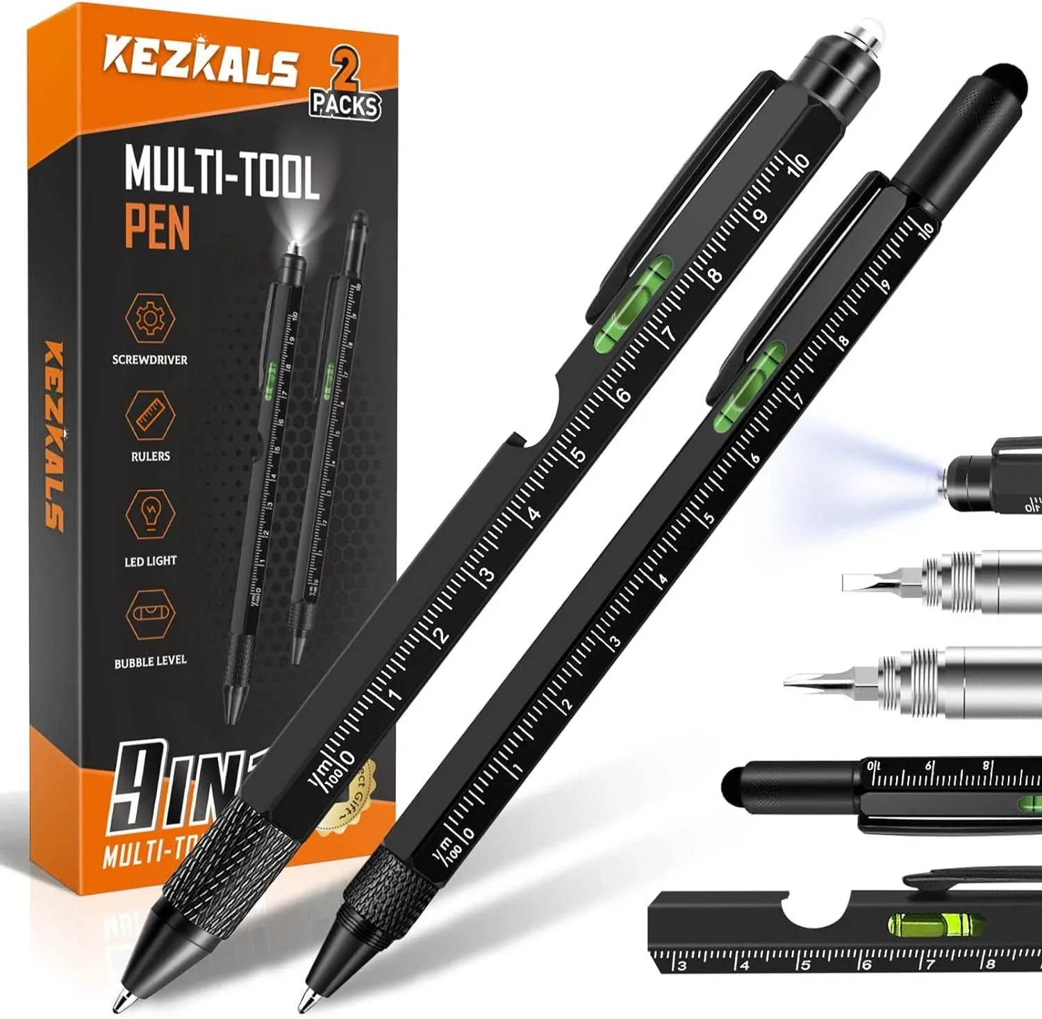 Stocking Stuffers for Men, 9 in 1 Multitool Pen Gifts for Men, Mens Stocking Stuffers for Adults, Mens Gifts for Christmas, Gifts for Dad,Grandpa