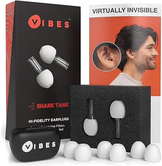 Vibes High Fidelity Ear Plugs - Invisible Earplugs for Music Concerts, Musicians, Motorcycles, Airplanes, Raves, and Work - Noise Reduction and Hearing Protection - Fits All Ears - Teal