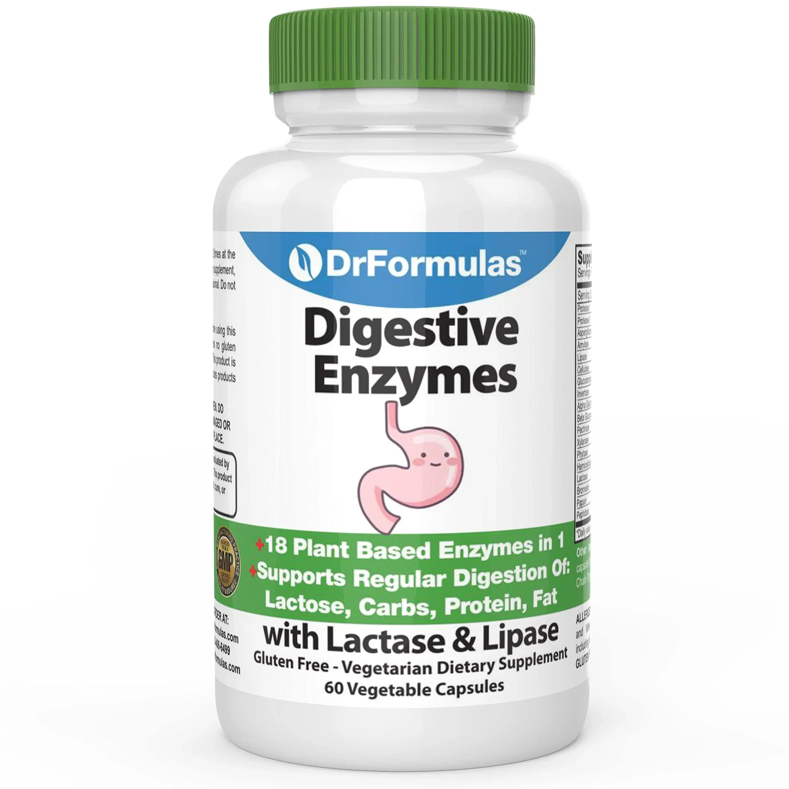 DrFormulas Digestive Enzymes for Bloating Relief, Gas, Lactose Intolerance