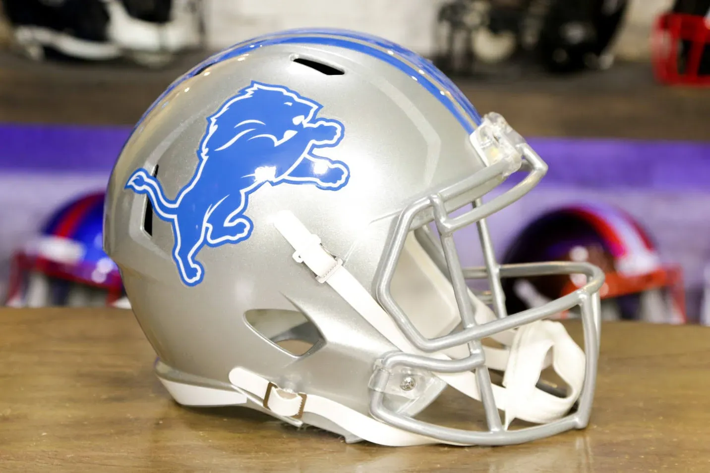 Detroit Lions Helmet Riddell Replica Full Size Speed Style