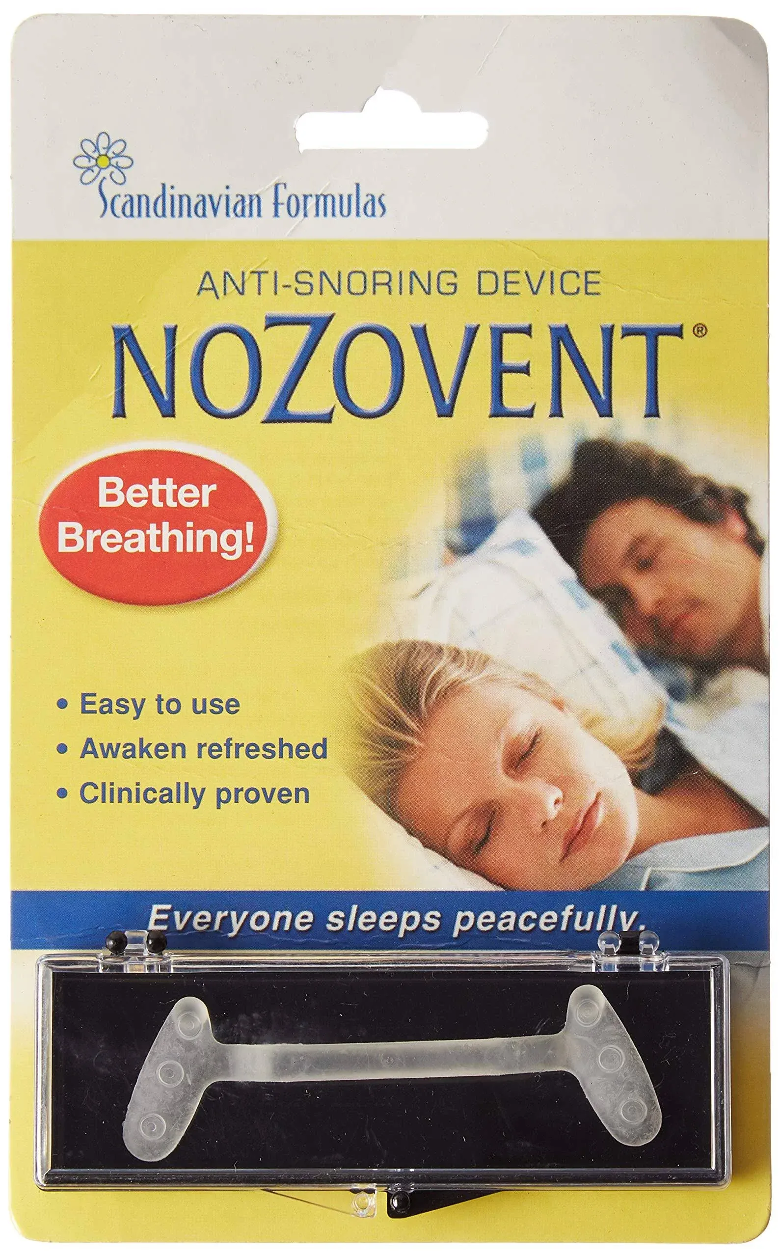 Scandinavian Formulas, Nozovent Anti-Snoring Device, 1 ct