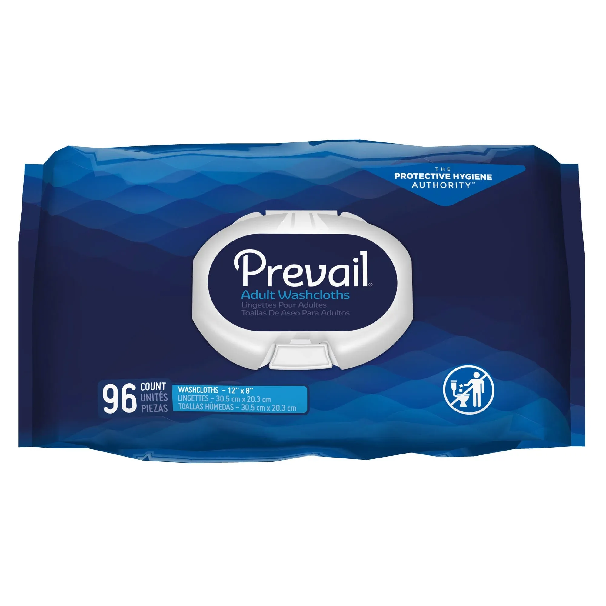 Prevail Adult Washcloths Soft Pack, 48 Count