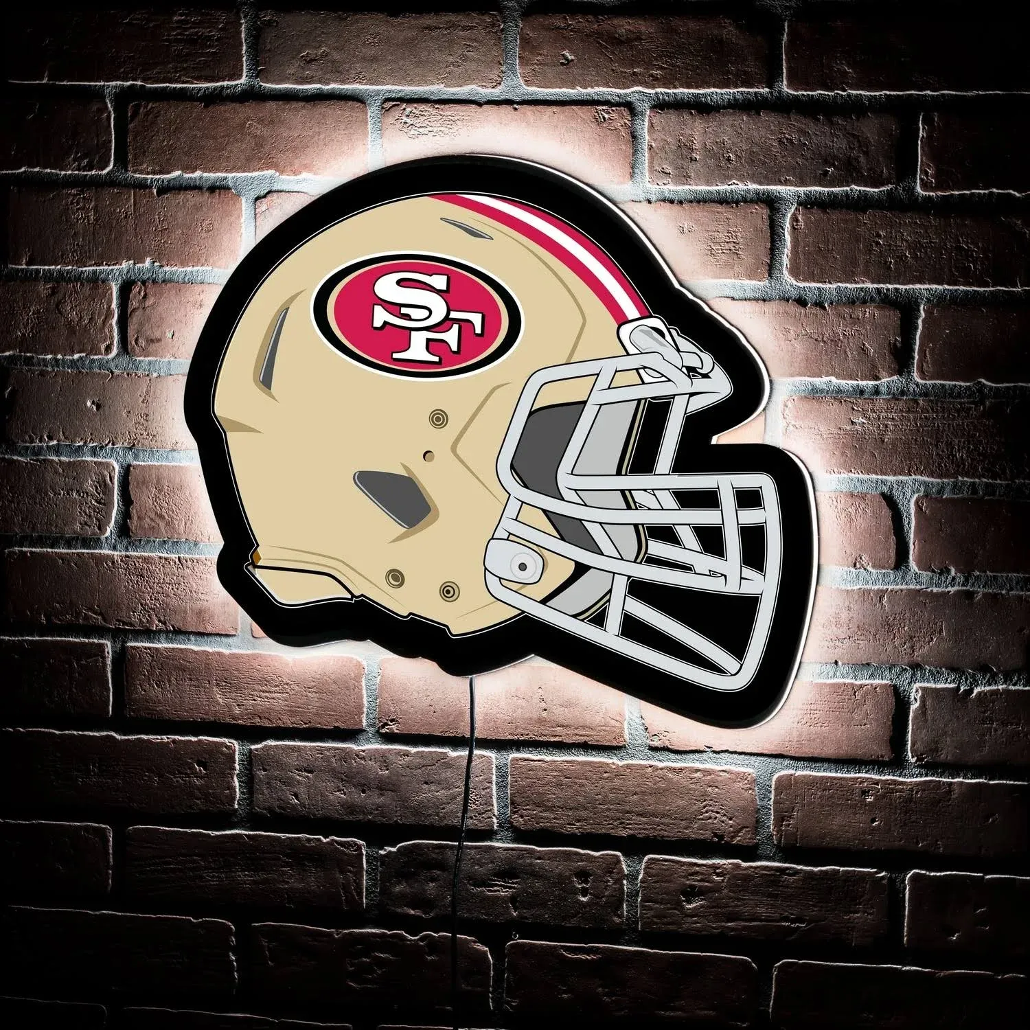 Evergreen San Francisco 49ers Round LED Wall Décor One-Size