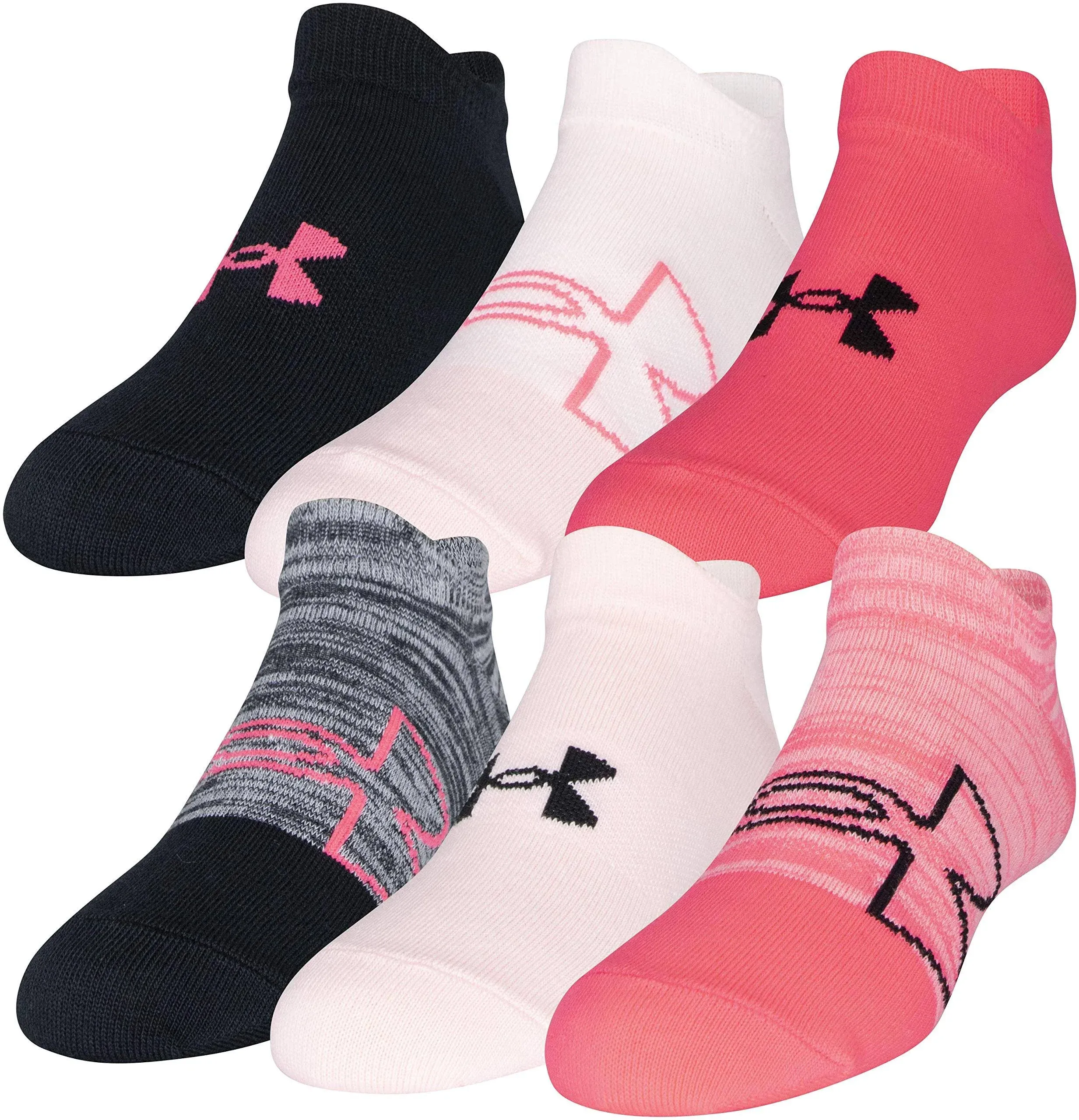 UA Adult's Essential No Show 6-Pack Socks