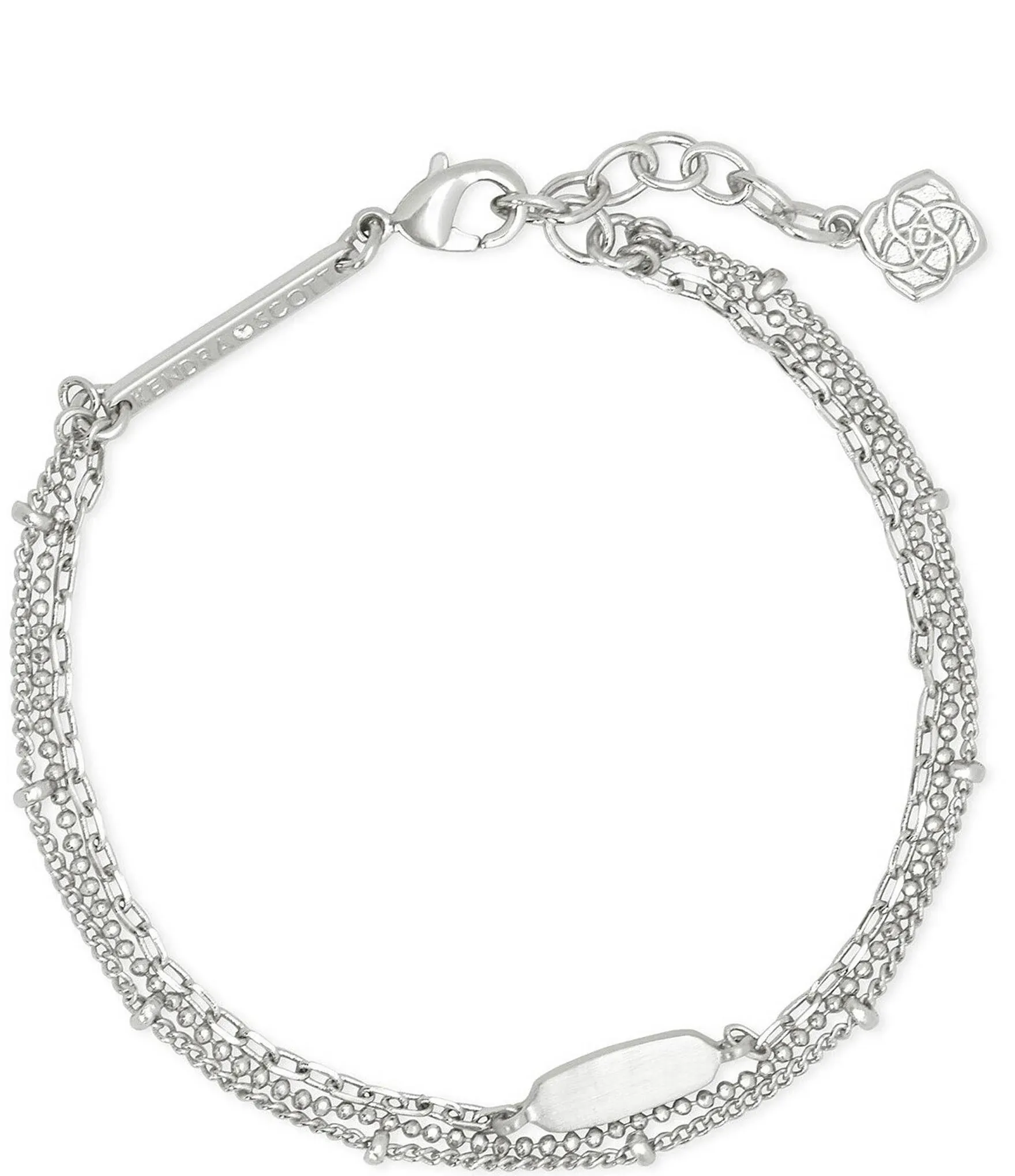 Kendra Scott fern multi strand bracelet in silver.