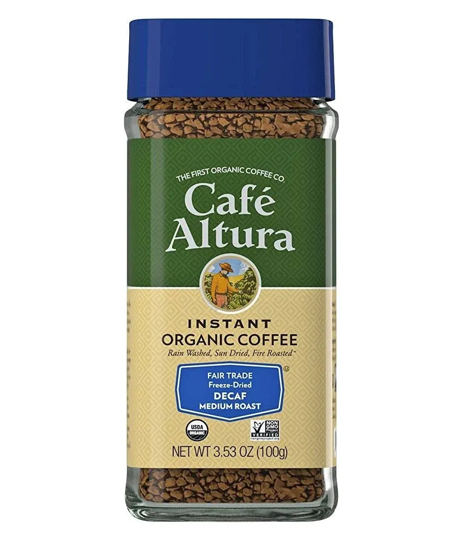 Cafe Altura 3.53 oz Organic Fair Trade Decaf Instant Coffee