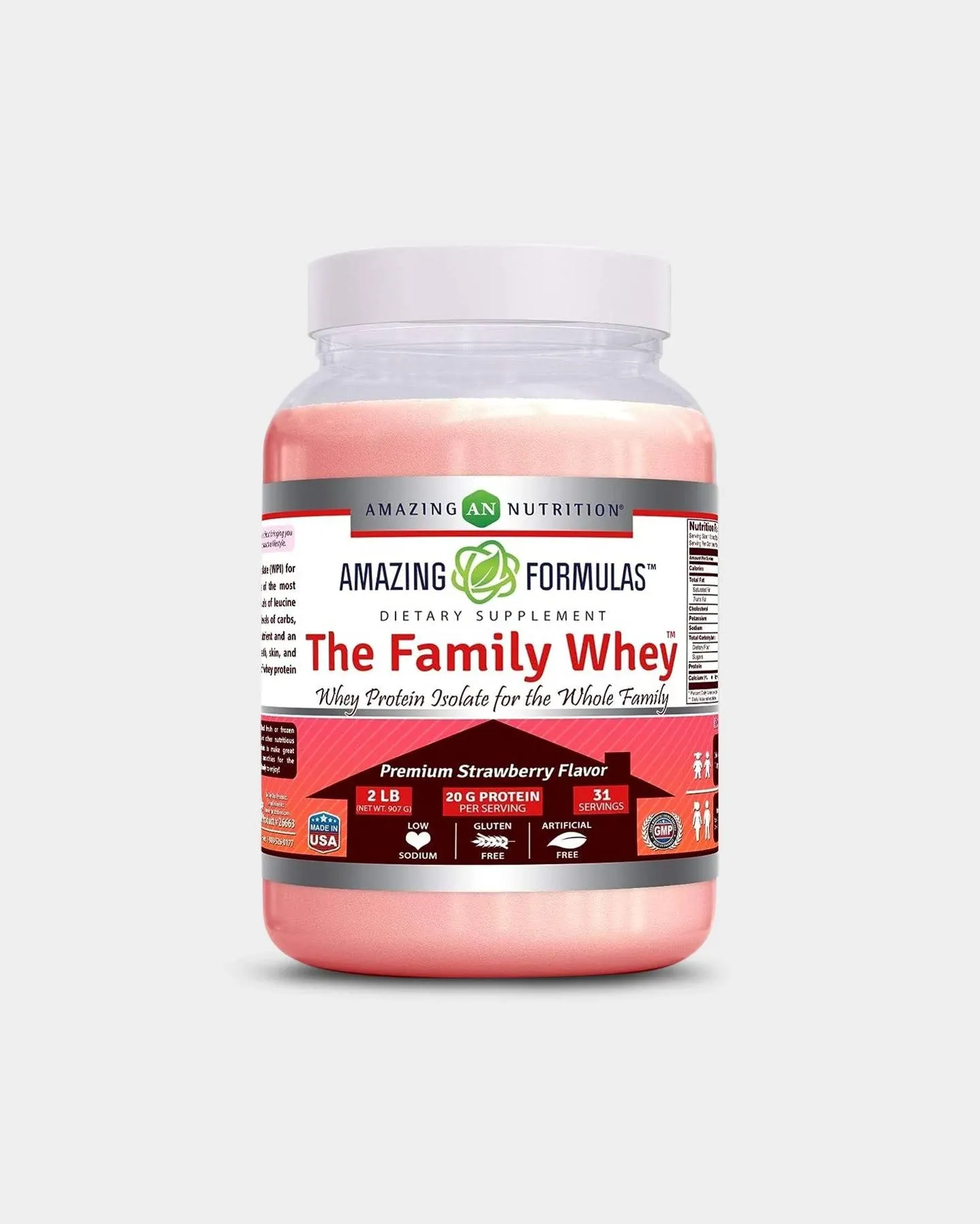 Amazing Formulas The Family Whey | 20 Grams Protein | Vanilla Flavor | 31 Servings