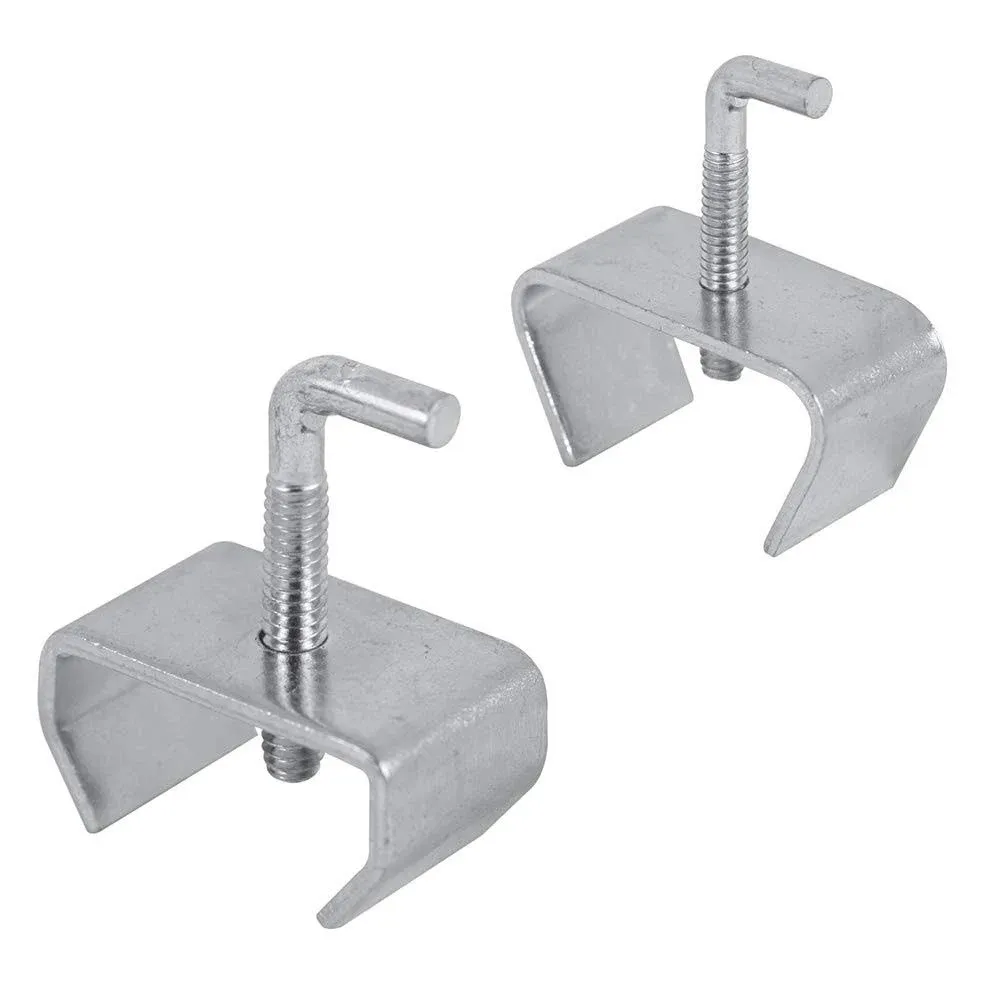 Prime-Line U 11310 Kit, Fits 1 in. and 1-1/4, Steel Construction, Zinc Plated (2-Sets) Bed Frame Rail Clamp, White