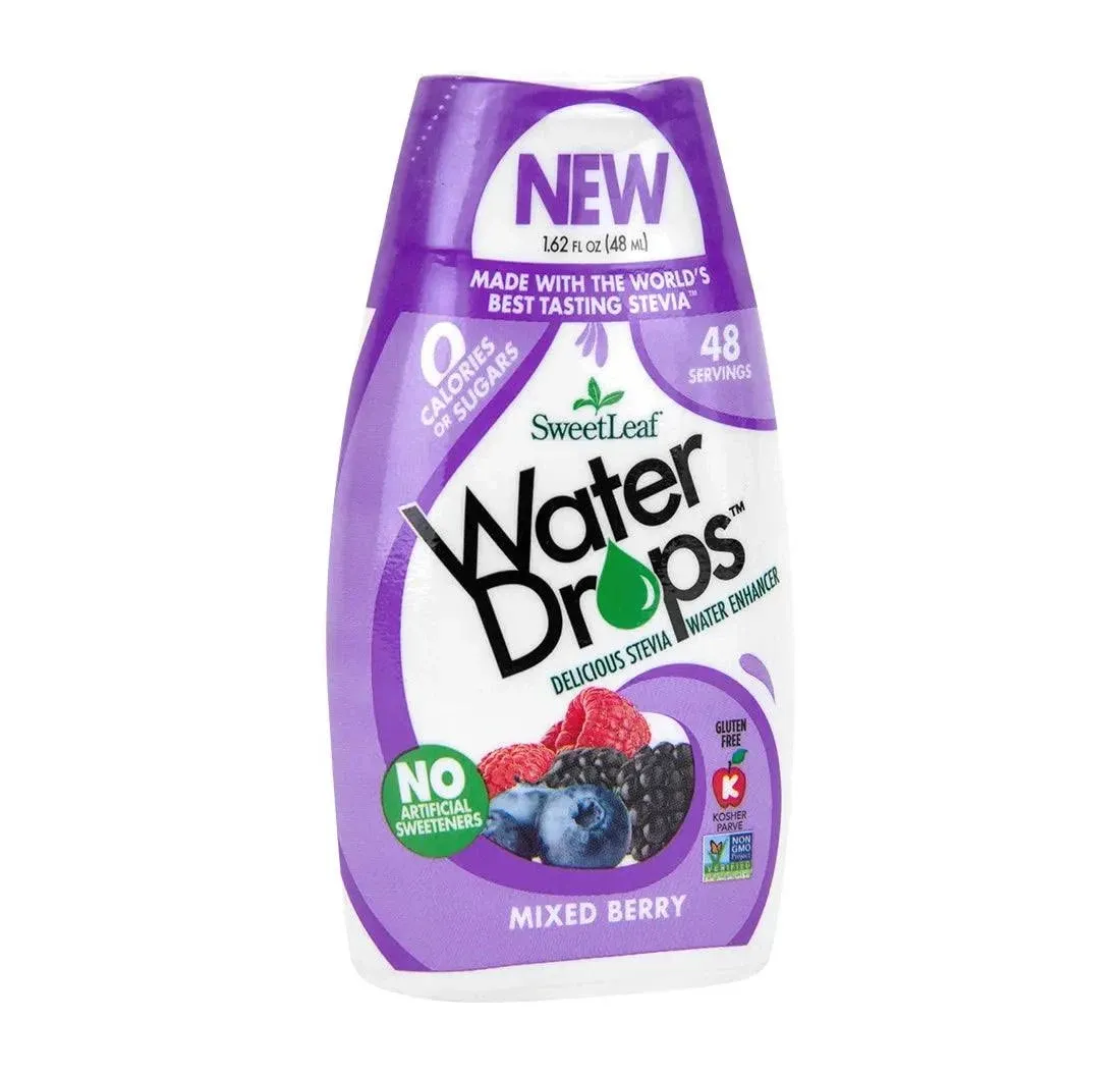 Sweetleaf WaterDrops Water Enhancer, Delicious Stevia, Mixed Berry - 1.62 fl oz