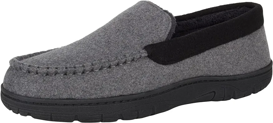 Hanes Men's Textured Moccasin Slipper