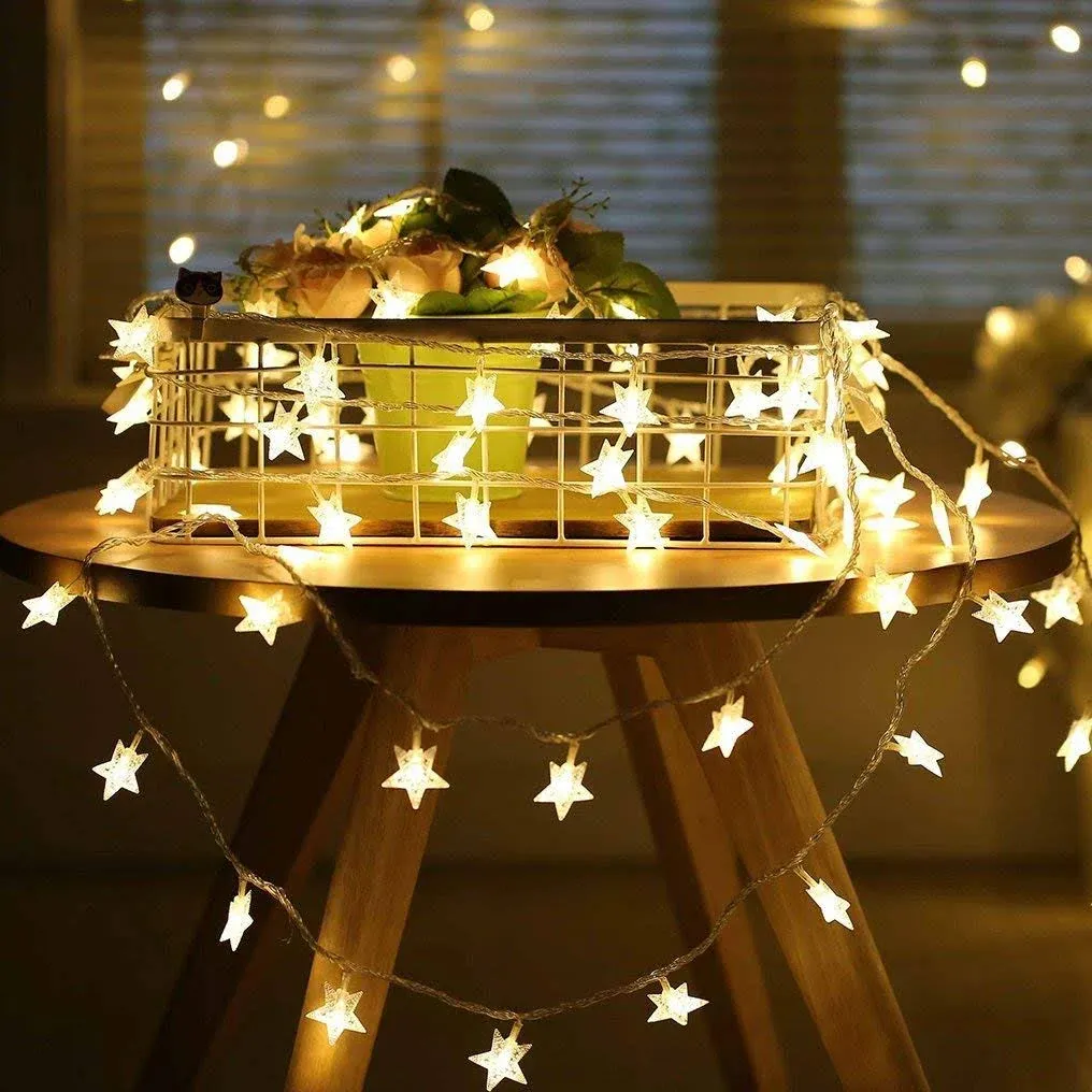 16Ft 50 LED String Light Star String Light Warm White Fairy Light for Home Decor