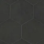 Bedrosians Allora Hexagon Matte Porcelain Tile 8.5" x 10", Solid Black (29-Pack, 12.67 sf)