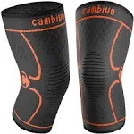 Cambivo 2 Pack Knee Brace Compression Sleeve Support For Running Arthrit Size M