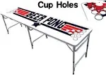 PartyPongTables.com 8-Foot Beer Pong Table w/Optional Cup Holes & LED Lights - 8 ...