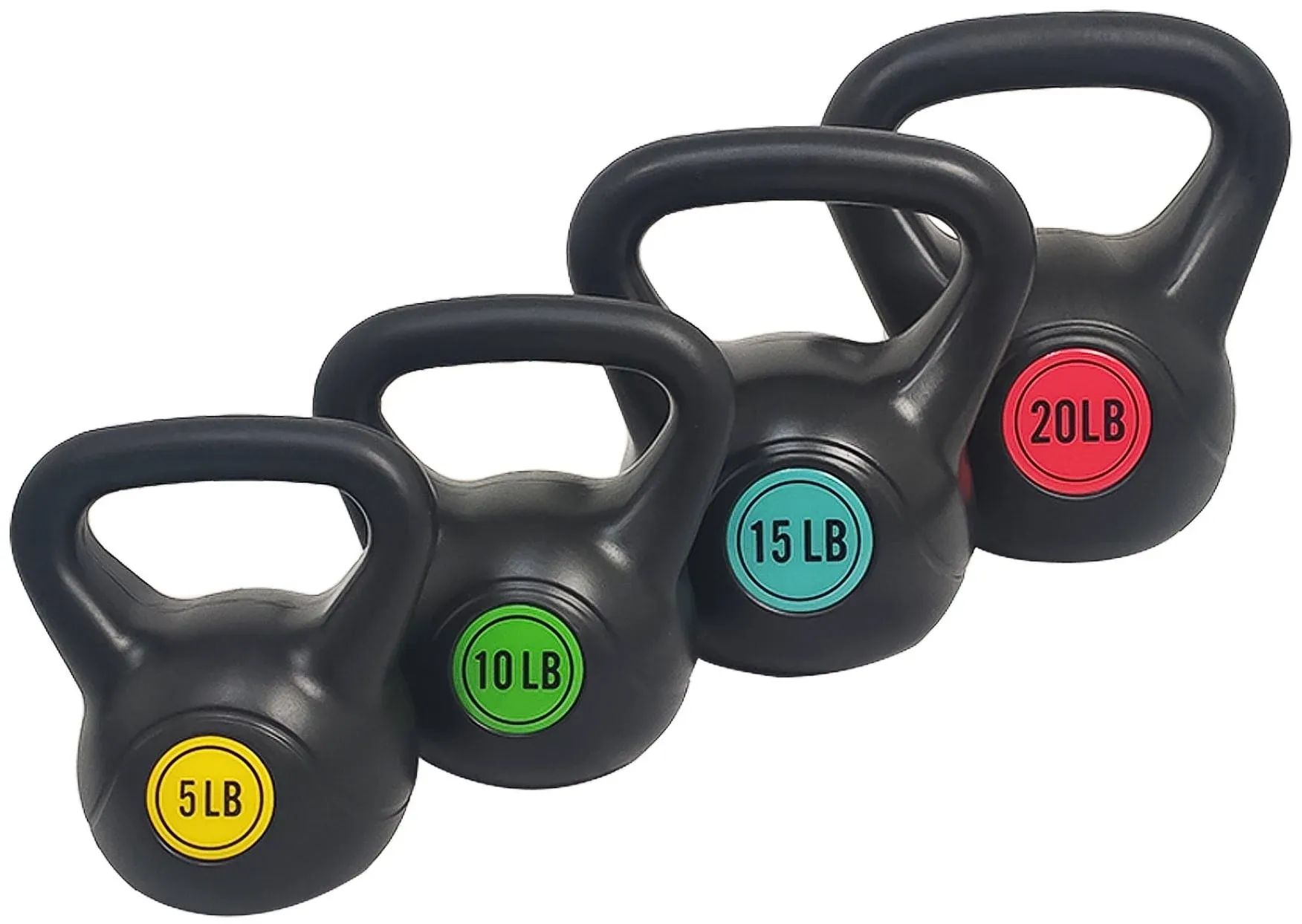 BalanceFrom Wide Grip Kettlebell Fitness Exercise Weights, 5, 10, and 15 Pounds