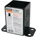 E-Z Base Black Powder-Coated Post Base for 4x4 Nominal Lumber