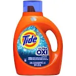 Tide Ultra OXI Liquid Laundry Detergent, 74 Loads, 115 fl oz, He Compatible