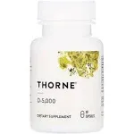 Thorne Vitamin D-10,000 - Vitamin D3 Supplement - 10,000 IU - Support Healthy Teeth, Bones, Muscles, Cardiovascular, and Immune Function - Gluten-Free, Dairy-Free, Soy-Free - 60 Capsules