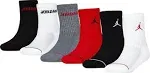 Jordan Boys Legend Crew Socks 6-Pack - Black/Red/White Size Xs