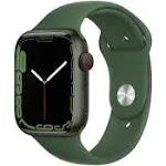 Apple Watch Series 7 (GPS + Cellular, 45mm, Green Aluminum, Clover Sport Band)