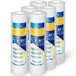 Sediment Water Filter Cartridge by Ronaqua 10"x 2.5", Four Layers of Filtration, Removes Sand, Dirt, Silt, Rust, made from Polypropylene (6 Pack, 1 Micron)