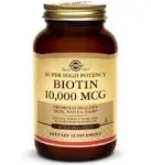 Solgar Biotin 10,000 mcg (120 Vegetable Capsules)