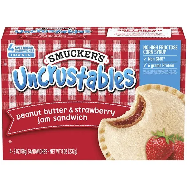 Uncrustables Peanut Butter & Strawberry Jam Sandwiches