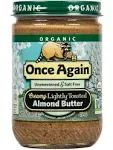 Once Again Organic Almond Butter Lightly Toasted Creamy