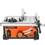 VEVOR 10 in. Table Saw Electric Cutting Machine 4500RPM 25-in Rip Capacity Woodwork