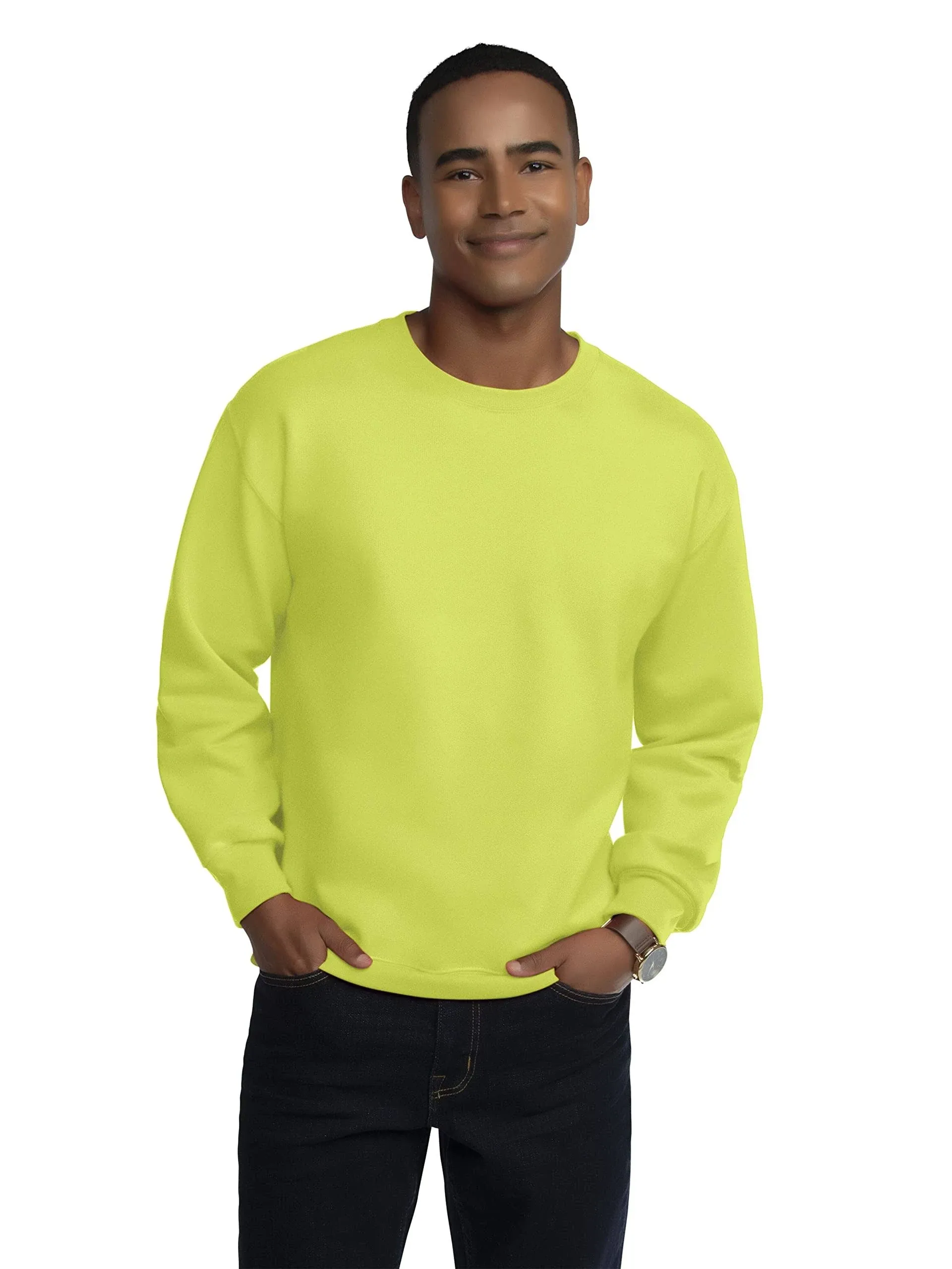 Fruit of the Loom Men's Eversoft Fleece Sweatshirts, Moisture Wicking & Breathable, Crewneck Sweatshirt