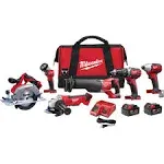 Milwaukee 2696-26 M18 Cordless 6-Tool Combo Kit