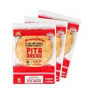 Joseph's Flax Oat Bran & Whole Wheat Pita Bread - 6 ct