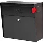 Mail Boss Metro Wall Mount Locking Mailbox Black