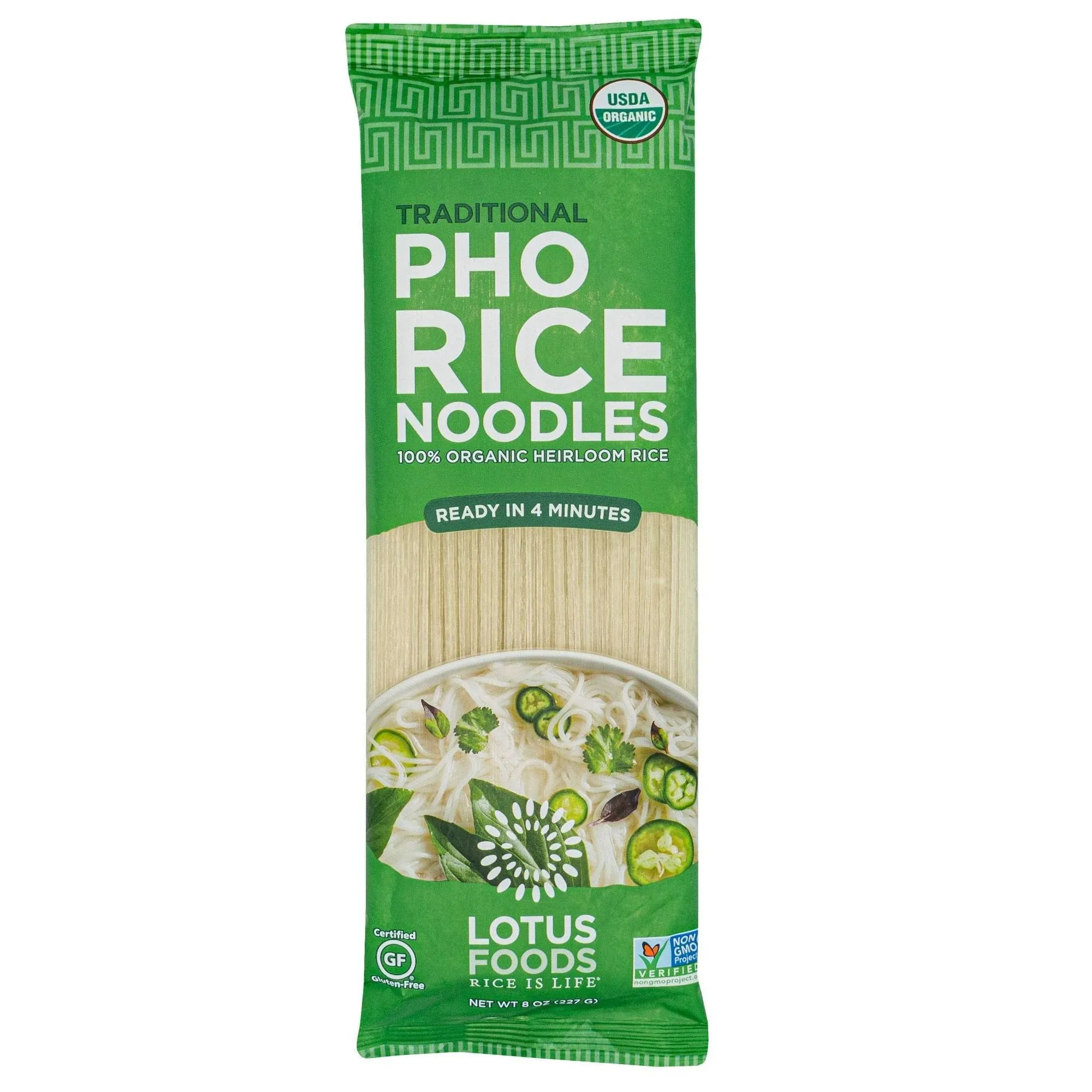 Lotus Foods Rice Noodles, Pho, Traditional - 8 oz