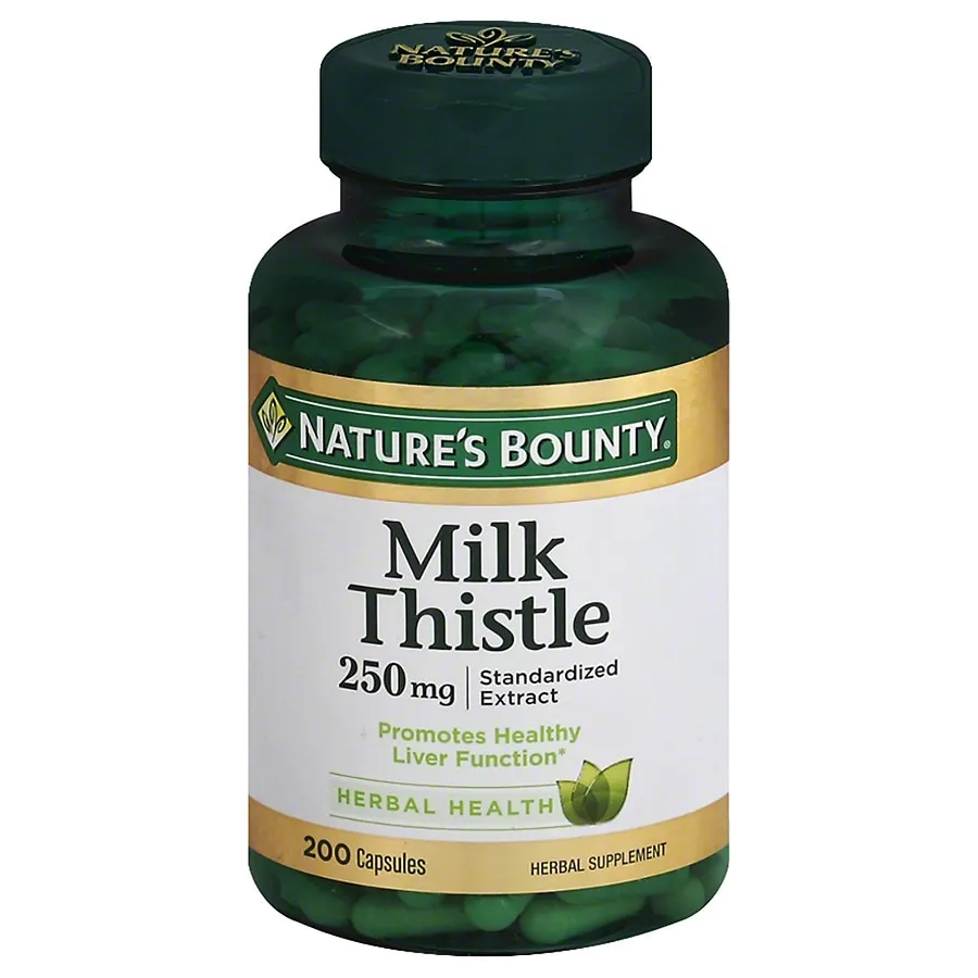 Nature's Bounty
           Milk Thistle -- 250 mg - 200 Capsules
        
        
        
        
        
          
          SKU #: 074312045493
          
            Shipping Weight:
              0.45 lb