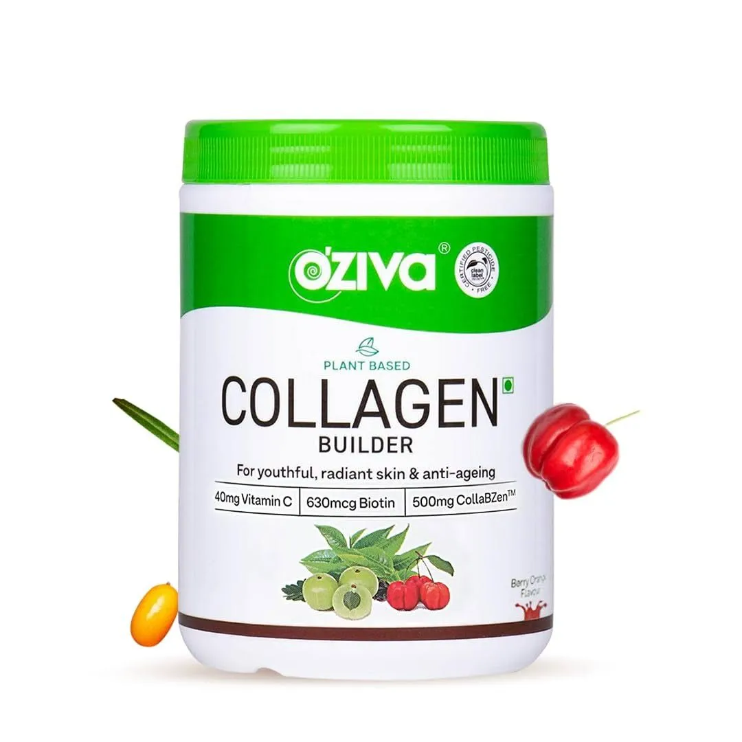 Plant Based Collagen Builder with Biotin & Silica, Acai Berry, Bamboo Shoot, Sea Buckthorn for Anti Aging Beauty, 0.55 lbs, 100% Natural & Vegan Friendly (8.81 oz)