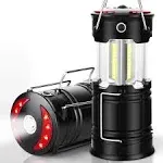 2 Pack Camping Lanterns Camping Accessories USB Rechargeable and Battery Powered 2-in-1 LED Lanterns, Hurricane Lights with Flashlight and Magnet Base for Camping, Hurricane, Hiking, Emergency, Outage